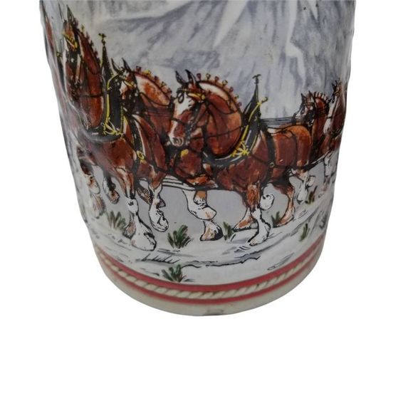 Budweiser Anheuser Busch 2 Clydesdales Collectible Steins Tankards Ltd Ed 1985 - Picture 5 of 12